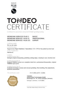 kappersscharen slijpen nederland certificering tondeo
